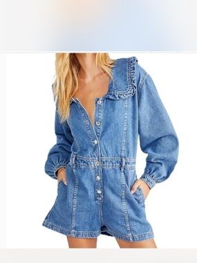 We the Free Something Sweet Romper - Blue